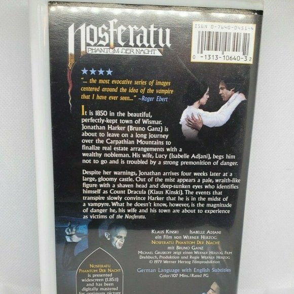 Nosferatu Phantom Der Nacht VHS Tape 99 - Picture 4 of 12